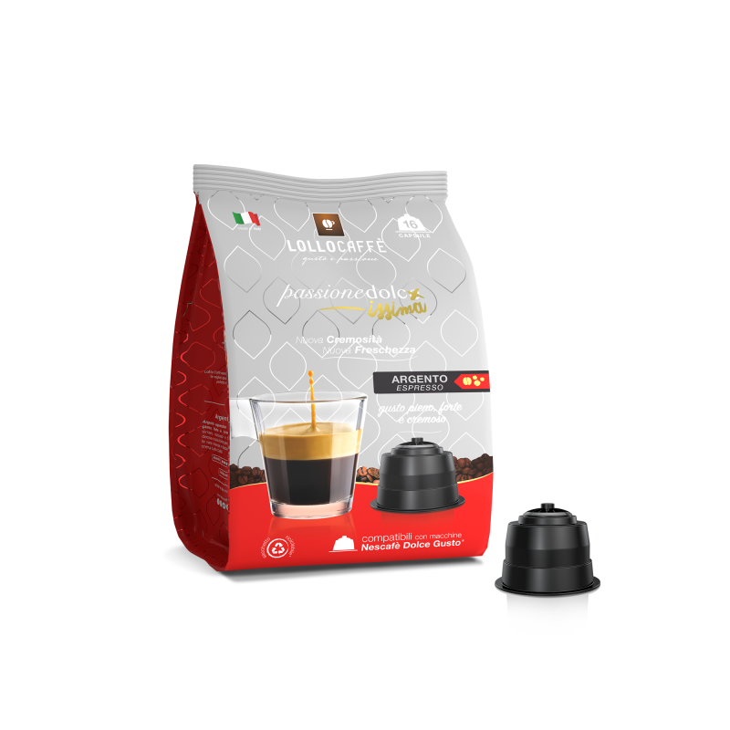 96 CAPSULE DOLCE GUSTO LOLLO CAFFE' ARGENTO